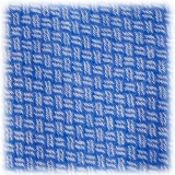 Viola Milano - Cravatta a 3 Pieghe a Mosaico in 100% Cashmere - Blu Ghiaccio - Handmade in Italy - Luxury Exclusive Collection