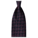 Viola Milano - Cravatta Mottram Paisley in Seta Italiana - Mezzanotte - Handmade in Italy - Luxury Exclusive Collection