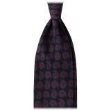 Viola Milano - Cravatta Mottram Paisley in Seta Italiana - Mezzanotte - Handmade in Italy - Luxury Exclusive Collection