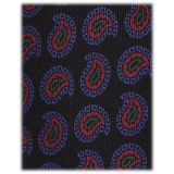 Viola Milano - Cravatta Mottram Paisley in Seta Italiana - Mezzanotte - Handmade in Italy - Luxury Exclusive Collection