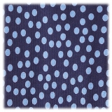 Viola Milano - Cravatta in Seta a 3 Pieghe con Motivo Multi-Punto - Navy/Mare - Handmade in Italy - Luxury Exclusive Collection