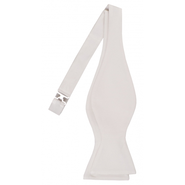 Viola Milano - Natural Self-Tie Grosgrain Bow-Tie - Handmade in Italy - Luxury Exclusive Collection