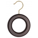 Viola Milano - Package of 20 x Tie/Scarf Hanger Ring - Dark Wood - Handmade in Italy - Luxury Exclusive Collection