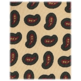 Viola Milano - Cravatta in Seta Italiana con Motivo Paisley - Giallo - Handmade in Italy - Luxury Exclusive Collection