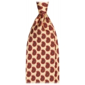 Viola Milano - Paisley Pattern Selftipped Italian Silk Tie - Yellow - Handmade in Italy - Luxury Exclusive Collection