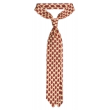 Viola Milano - Paisley Pattern Selftipped Italian Silk Tie - Yellow - Handmade in Italy - Luxury Exclusive Collection