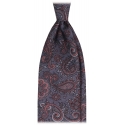 Viola Milano - Cravatta in Seta con Stampa Paisley - Mix Mare - Handmade in Italy - Luxury Exclusive Collection