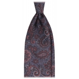 Viola Milano - Cravatta in Seta con Stampa Paisley - Mix Mare - Handmade in Italy - Luxury Exclusive Collection