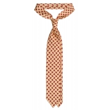 Viola Milano - Palermo Floral Selftipped Italian Silk Tie - Yellow - Handmade in Italy - Luxury Exclusive Collection