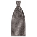 Viola Milano - Cravatta Pied de Poule 100% Cashmere - Nero/Bianco - Handmade in Italy - Luxury Exclusive Collection