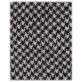 Viola Milano - Cravatta Pied de Poule 100% Cashmere - Nero/Bianco - Handmade in Italy - Luxury Exclusive Collection