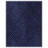 Viola Milano - Cravatta a 3 Pieghe in Lana Pied de Poule - Navy Mix - Handmade in Italy - Luxury Exclusive Collection