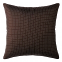 Viola Milano - Cuscino in Seta Stampato a Mano Pin Dot - Marrone - Handmade in Italy - Luxury Exclusive Collection
