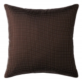 Viola Milano - Cuscino in Seta Stampato a Mano Pin Dot - Marrone - Handmade in Italy - Luxury Exclusive Collection