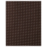 Viola Milano - Cuscino in Seta Stampato a Mano Pin Dot - Marrone - Handmade in Italy - Luxury Exclusive Collection