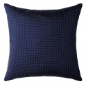Viola Milano - Cuscino in Seta Stampato a Mano Pin Dot - Navy - Handmade in Italy - Luxury Exclusive Collection