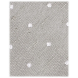 Viola Milano - Cravatta in Shantung Intrecciato a Mano a Pois - Menta/Bianco - Handmade in Italy - Luxury Exclusive Collection