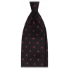Viola Milano - Cravatta in Seta a Pois - Mezzanotte/Fucsia Rosso - Handmade in Italy - Luxury Exclusive Collection