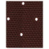 Viola Milano - Polka Dot Knitted Silk Tie - Brown/White - Handmade in Italy - Luxury Exclusive Collection