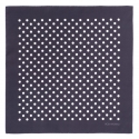 Viola Milano - Polka Dot Silk Pocket Square - Grey/White - Handmade in Italy - Luxury Exclusive Collection