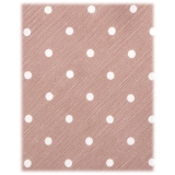 Viola Milano - Polka Dot Untipped Linen Tie - Sand - Handmade in Italy - Luxury Exclusive Collection