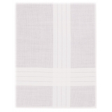 Viola Milano - Premium 100% Cotton Handrolled Pocket Square - White - Handmade in Italy - Luxury Exclusive Collection