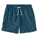 Viola Milano - Printed Coral Swimtrunks - Navy/Turquoise - Handmade in Italy - Luxury Exclusive Collection