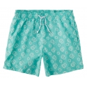 Viola Milano - Printed Floral Swimtrunks - Mint - Handmade in Italy - Luxury Exclusive Collection