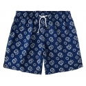 Viola Milano - Printed Floral Swimtrunks - Navy - Handmade in Italy - Luxury Exclusive Collection