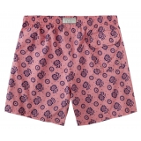Viola Milano - Printed Floral Swimtrunks - Pink - Handmade in Italy - Luxury Exclusive Collection