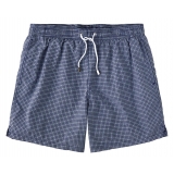 Viola Milano - Printed Micro Floral Swimtrunks - Navy - Handmade in Italy - Luxury Exclusive Collection