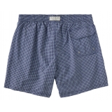 Viola Milano - Printed Micro Floral Swimtrunks - Navy - Handmade in Italy - Luxury Exclusive Collection
