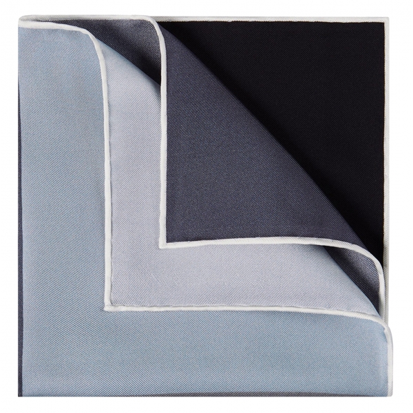 Viola Milano - Printed Polka Dot Silk Pocket Square - Grey Shades - Handmade in Italy - Luxury Exclusive Collection