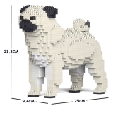 Jekca - Carlino - Cane - 01S-M03 - Lego - Scultura - Costruzione - 4D - Animali di Mattoncini - Toys