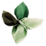 Viola Milano - Pochette in Seta Tinta Unita Stampata - Tonalità Verde - Handmade in Italy - Luxury Exclusive Collection