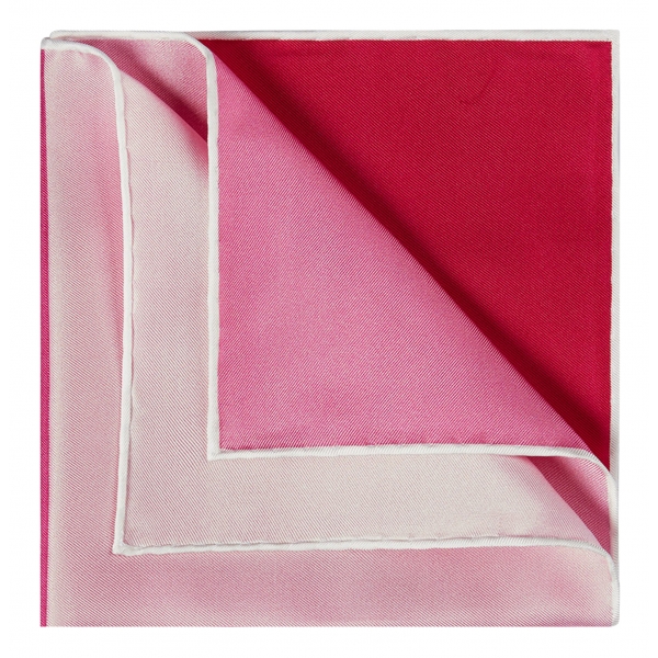 Viola Milano - Pochette in Seta Tinta Unita Stampata - Tonalità Rosa - Handmade in Italy - Luxury Exclusive Collection
