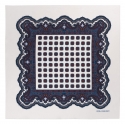 Viola Milano - Rosette Archive Printed Silk Pocket Square - Snow Mix - Handmade in Italy - Luxury Exclusive Collection
