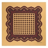 Viola Milano - Rosette Archive Printed Silk Pocket Square - Yellow - Handmade in Italy - Luxury Exclusive Collection