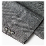 Viola Milano - Abito Doppiopetto in Flanella Sartoriale - Principe di Galles - Handmade in Italy - Luxury Exclusive Collection