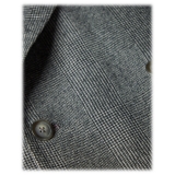 Viola Milano - Abito Doppiopetto in Flanella Sartoriale - Principe di Galles - Handmade in Italy - Luxury Exclusive Collection
