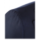 Viola Milano - Blazer Sartoriale Semi-Foderato in Misto Cashmere - Blu Navy - Handmade in Italy - Luxury Exclusive Collection