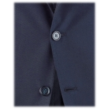 Viola Milano - Blazer Sartoriale Semi-Foderato in Misto Cashmere - Blu Navy - Handmade in Italy - Luxury Exclusive Collection