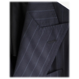 Viola Milano - Sartorial Half-Lined Cashmere Blend Blazer - Solid Navy - Handmade in Italy - Luxury Exclusive Collection
