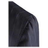Viola Milano - Sartorial Half-Lined Cashmere Blend Blazer - Solid Navy - Handmade in Italy - Luxury Exclusive Collection