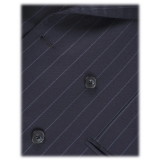 Viola Milano - Sartorial Half-Lined Cashmere Blend Blazer - Solid Navy - Handmade in Italy - Luxury Exclusive Collection