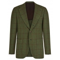 Viola Milano - Sartorial Limited Sports Club Blazer - Green Tweed Check - Handmade in Italy - Luxury Exclusive Collection