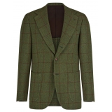 Viola Milano - Sartorial Limited Sports Club Blazer - Green Tweed Check - Handmade in Italy - Luxury Exclusive Collection