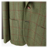 Viola Milano - Sartorial Limited Sports Club Blazer - Green Tweed Check - Handmade in Italy - Luxury Exclusive Collection