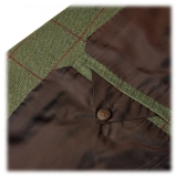 Viola Milano - Sartorial Limited Sports Club Blazer - Green Tweed Check - Handmade in Italy - Luxury Exclusive Collection