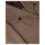 Viola Milano - Sartorial Limited Sports Safari Blazer - Dog Tooth Brown Mix - Handmade in Italy - Luxury Exclusive Collection